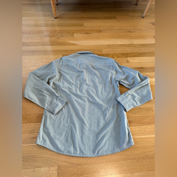 Quiksilver Men’s Long Sleeve Button Down Shirt Sage Size Medium Regular Fit - Picture 5 of 12